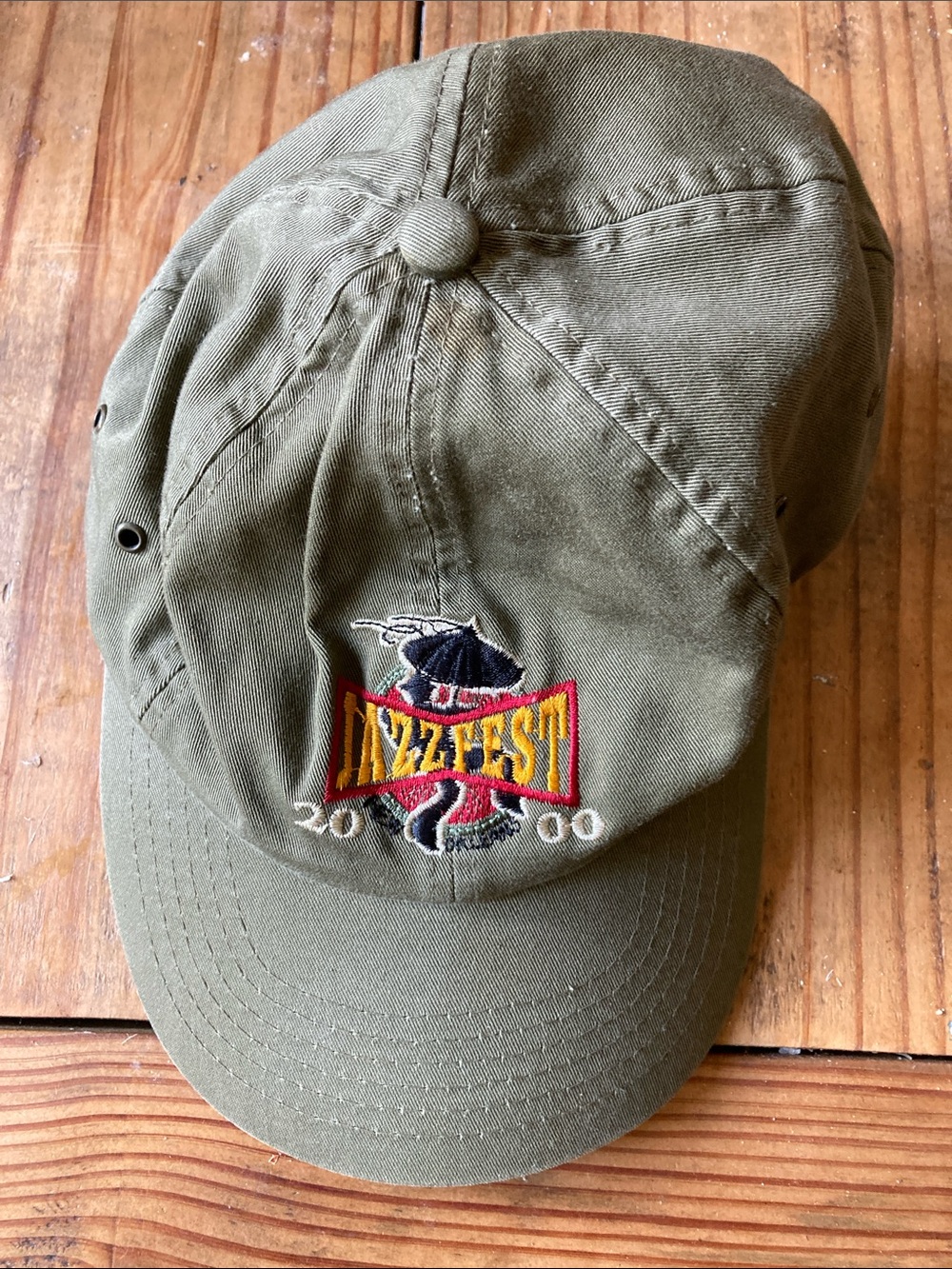 New orleans Jazz and Heritage Jazzfest Embroidered Baseball Cap 2000. vintage!